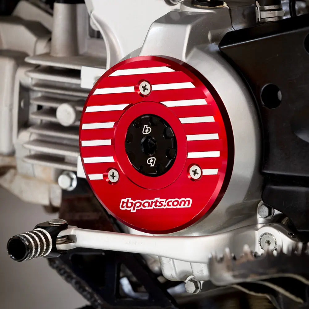 TB Ignition Case Cover, Billet Red – KLX110 2010+ - Howling Moto