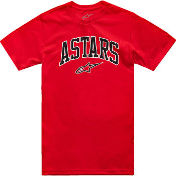 Red ALPINESTARS Dunker T-Shirt in Medium, featuring a casual fit with the brand logo on the front.