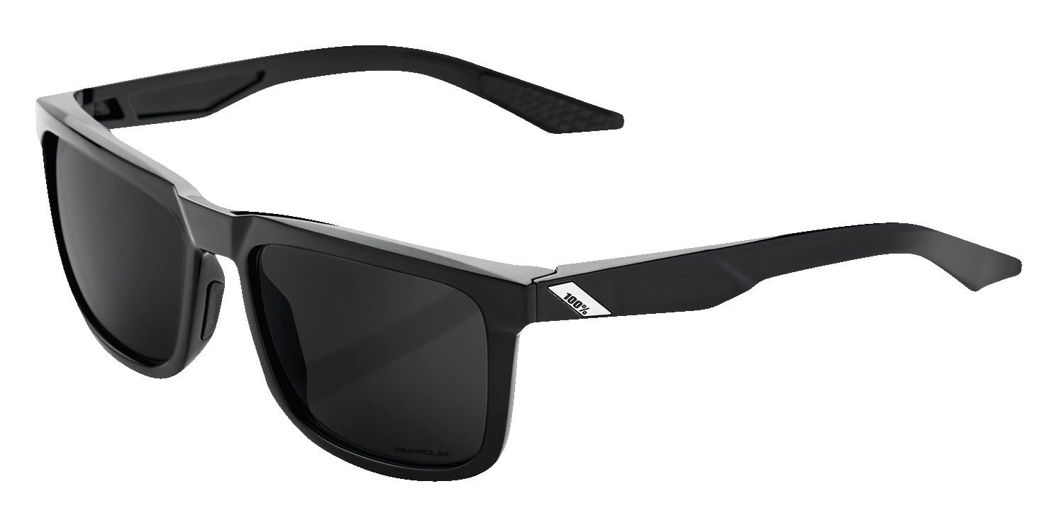 100% Blake Sunglasses - Polished Black - Grey PeakPolar 60028-00000 - Howling Moto