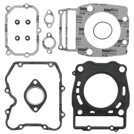 QuadBoss Polaris Hawkeye 400 HO 2x4/HD top end gasket set, part #566792, showing the gasket components for engine repair.