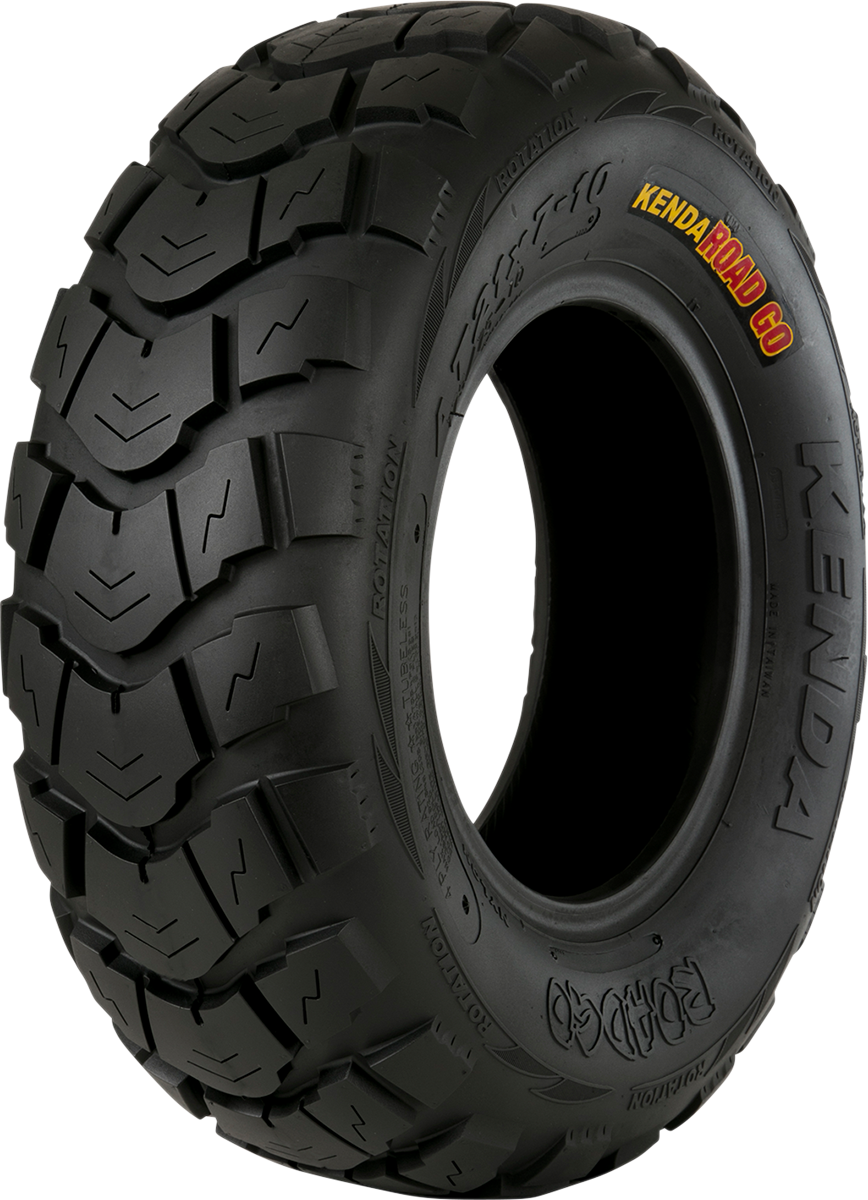 Kenda K572 Road Go rear ATV tire, 25x10-12 size, 4-ply construction, suitable for utility vehicles and off-road riding.