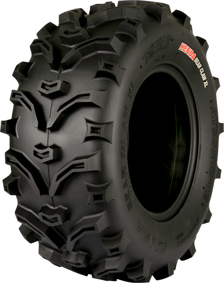 KENDA K299A Bearclaw XL front ATV tire 27x9-12 with 6 ply and built-in rim guard, rugged off-road tire for all-terrain riding