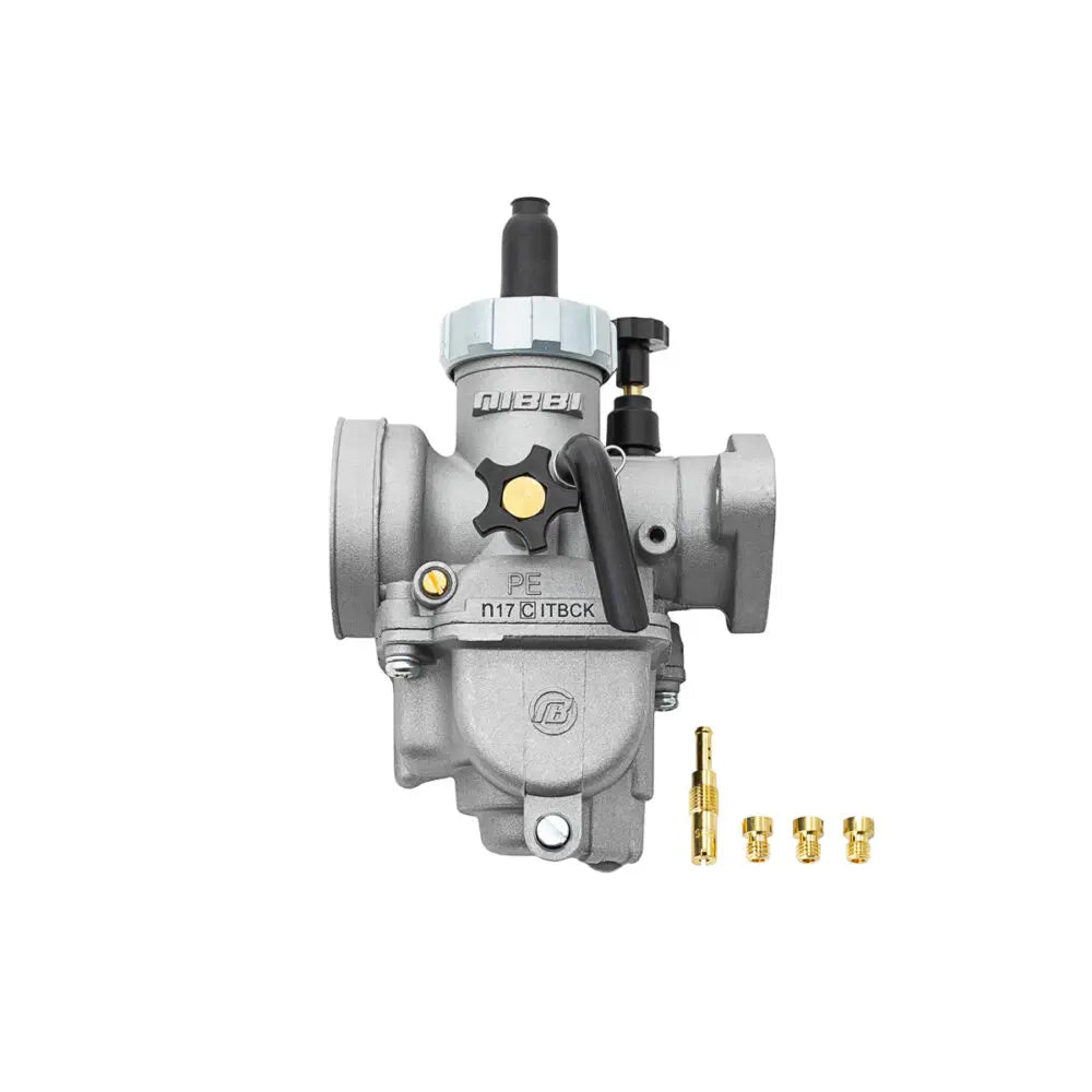 Nibbi PE17FL, Silver – 17mm Performance Carburetor - Howling Moto