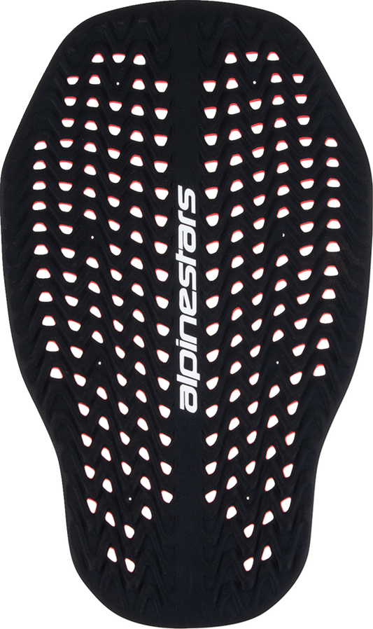 Alpinestars Nucleon Plasma back protector insert in red and black, medium size, designed for motorcycle safety gear.