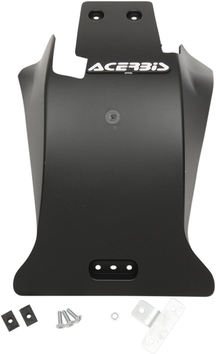Black Acerbis skid plate for Beta 250RR and 300RR motorcycles, designed for body protection and durable off-road use.