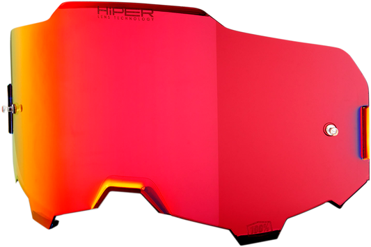 100% Armega Lens - HiPER Red Mirror 59055-00002 - Howling Moto