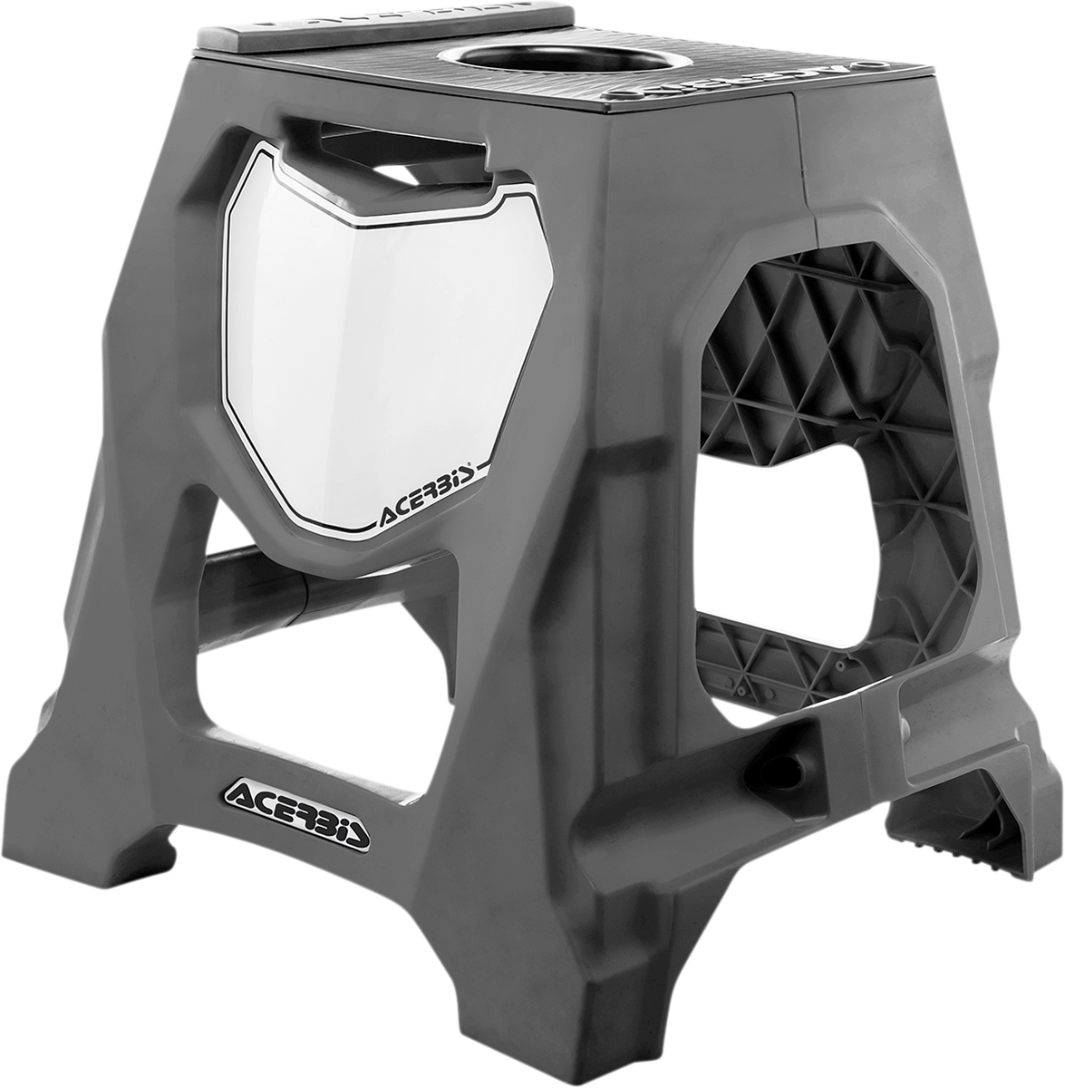 Gray ACERBIS 711 bike stand body part, designed for motorcycle support, shown on a clean background.