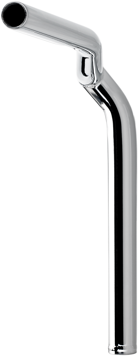 Chrome BILTWELL Tyson XL pullback handlebar for motorcycles, 14-inch width, with a stylish curved design.