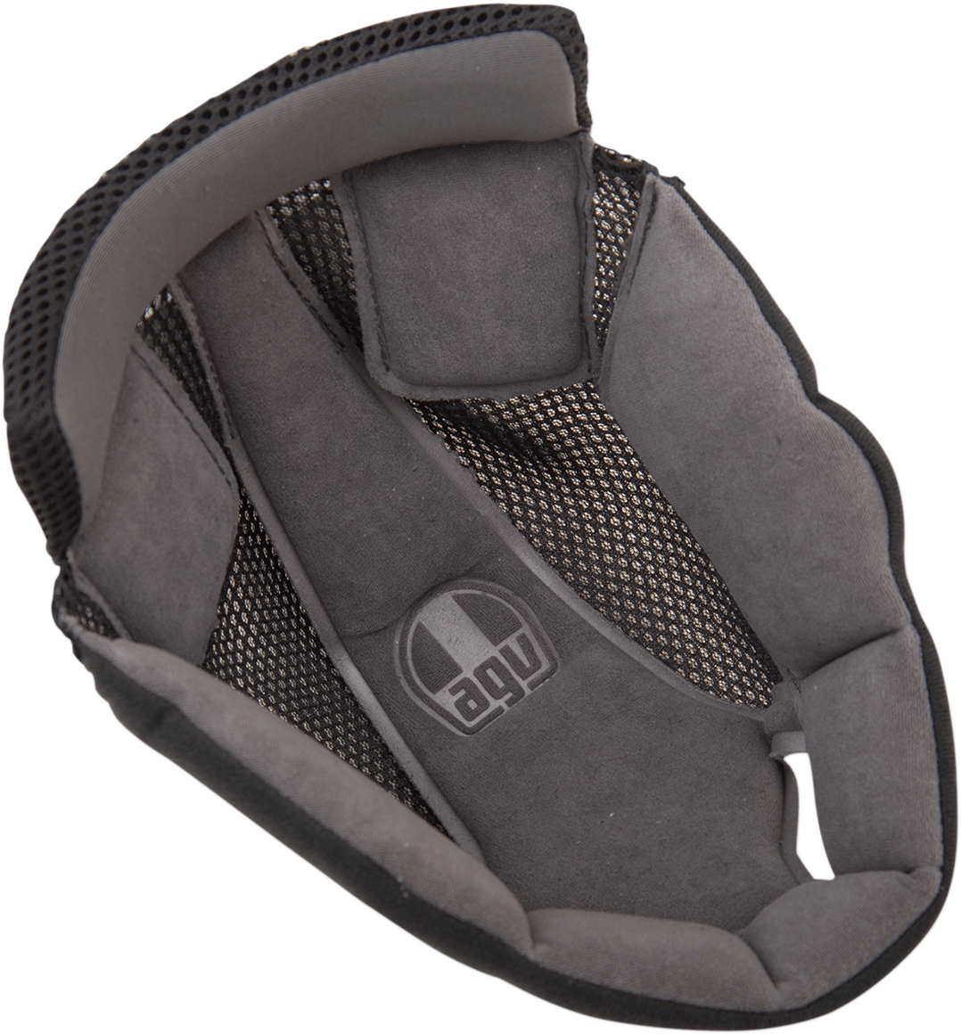 Black AGV AX9 helmet replacement liner in XL size, showing the interior padding and comfort layer for helmet accessories.