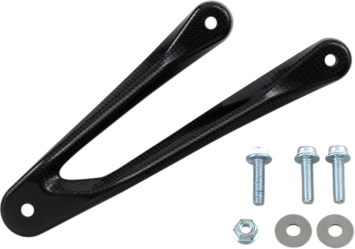 AkrApoVIC Muffler Bracket for Passenger Footrest Removal - Carbon Fiber P-MBB10R3/1