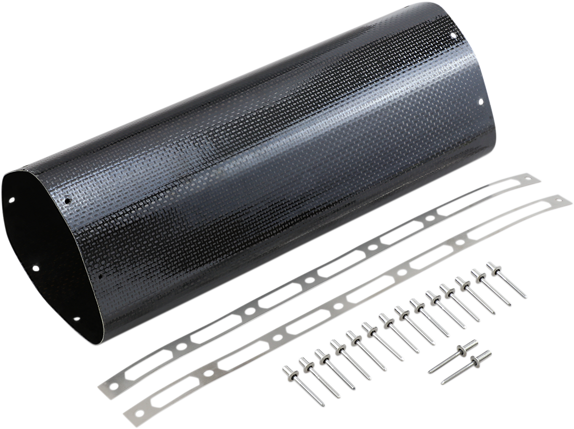 AKRAPOVIC muffler sleeve kit P-RKS88ZC35 replacement exhaust part showing metal sleeve and branding details