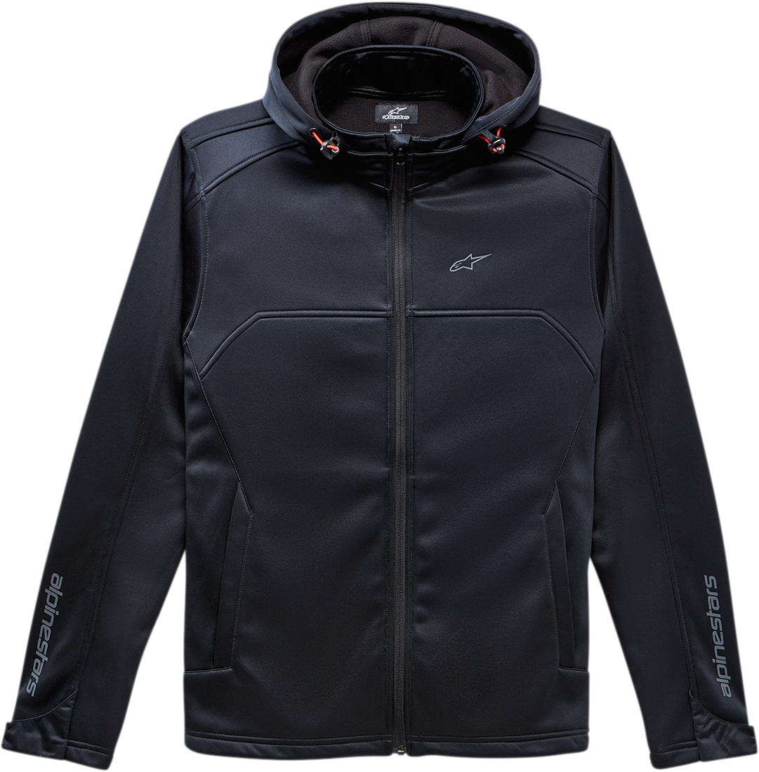 Black Alpinestars Strat X Jacket in medium size, featuring protective design and branded details.