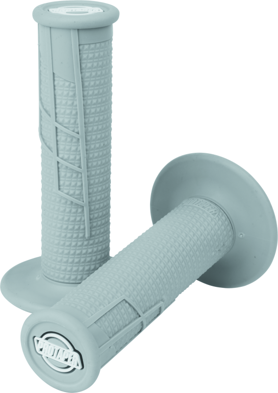 ProTaper Clamp-On 1/2 Waffle Grip in gray for motorcycle handlebars, featuring textured waffle pattern for secure grip.