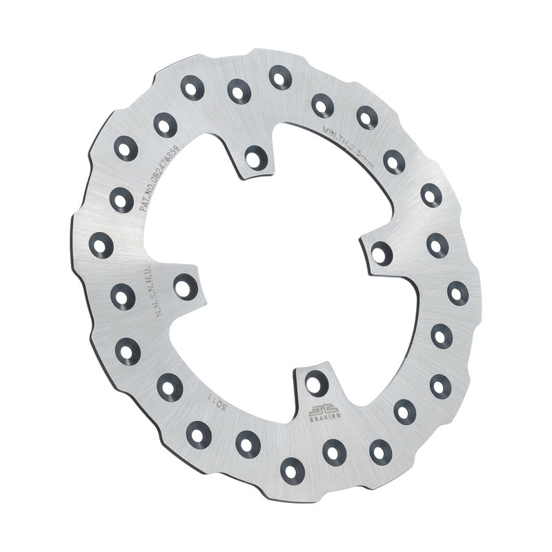 JT rear brake rotor SS self-cleaning part JTD3011SC01 for off-road vehicles, showing the metal rotor with vented design