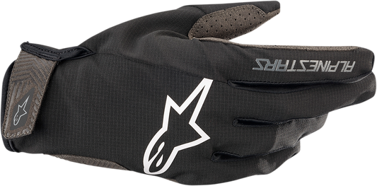 Alpinestars Drop 6.0 gloves in black, 2XL size, with protective features and textured grip for motorcycle riding.