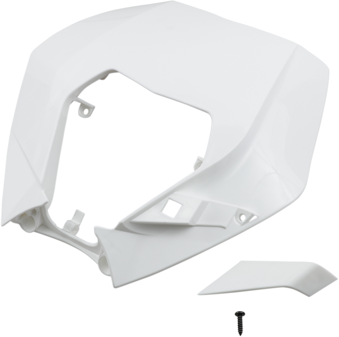 White Acerbis headlight shell body part for motorcycle, designed for durability and precise fit.