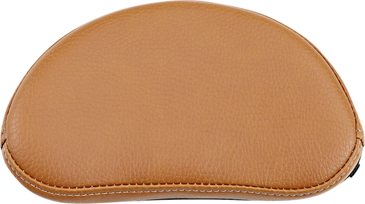 DRAG SPECIALTIES SEATS Scout/Scout Sixty sissy bar pad in smooth brown leather with branding, designed for motorcycle seats.