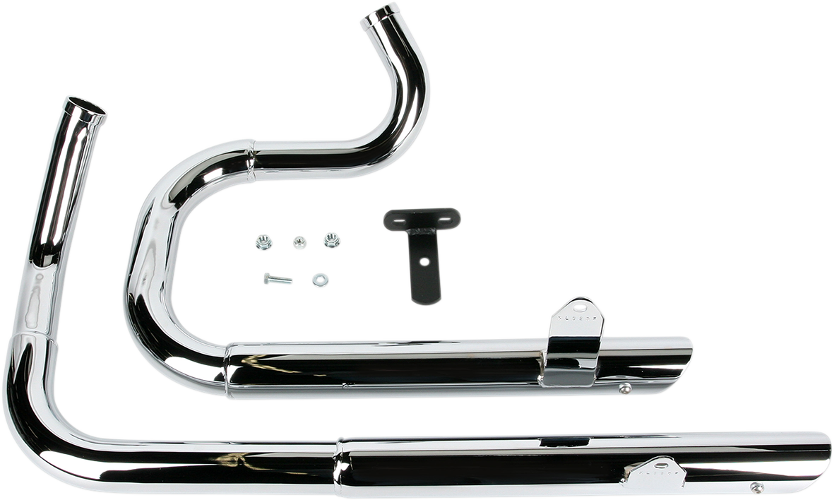 Chrome BASSANI XHAUST Pro Street exhaust for 1986-2003 Harley XL motorcycles, featuring sleek design and durable construction.