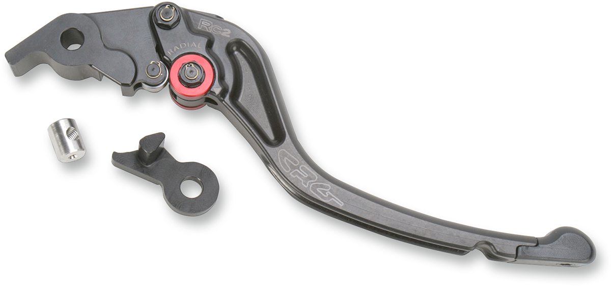 CRG RC2 standard clutch lever in black, motorcycle clutch and brake lever with ergonomic design and durable construction.