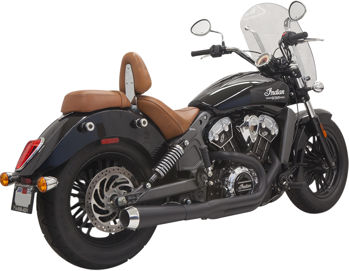 BASSANI XHAUST 2:1 Exhaust System for Scout - Short Black - Part Number 8S12JB