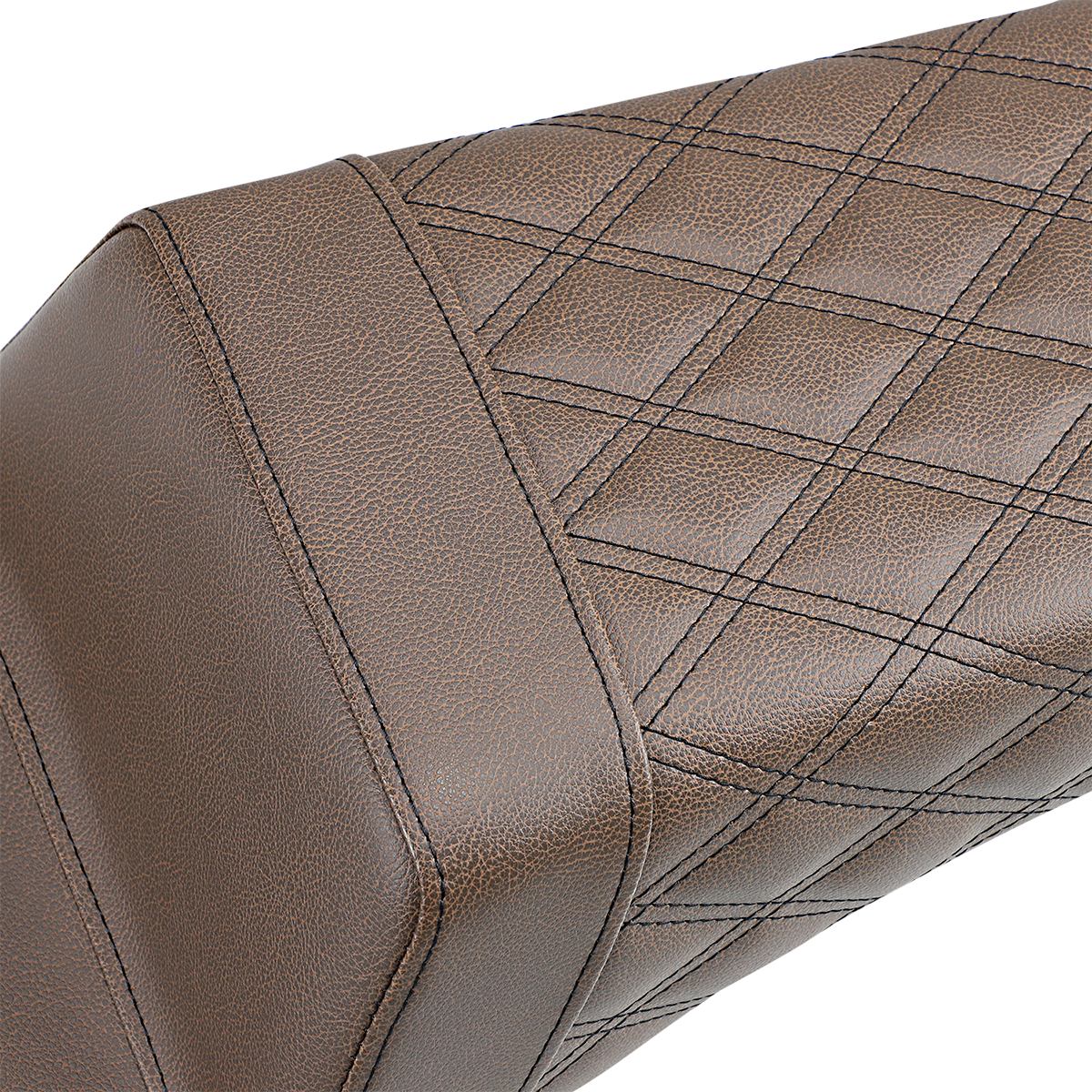 SADDLEMEN Step Up Seat - Front Smooth/Rear Lattice - Brown - Challenger I20-06-173BR - Howling Moto