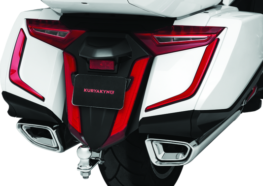 Kuryakyn Omni LED rear fender cover in satin black for Honda GL1800 Gold Wing 2018-2020, showing the sleek LED lighting design.