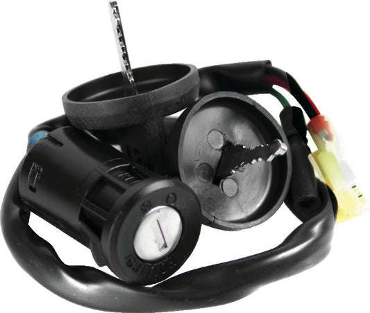 QuadBoss Honda TRX250 FourTrax Recon ignition switch part #403254, showing the black plastic switch with wiring connector.