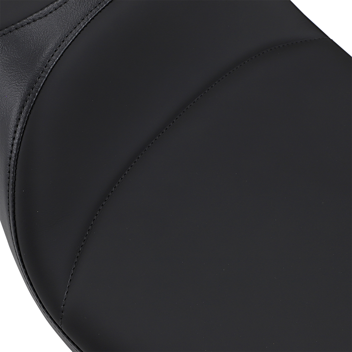 Drag Specialties Predator extended reach motorcycle seat with backrest receptacle for FL models 2008-2024, mild stitching.