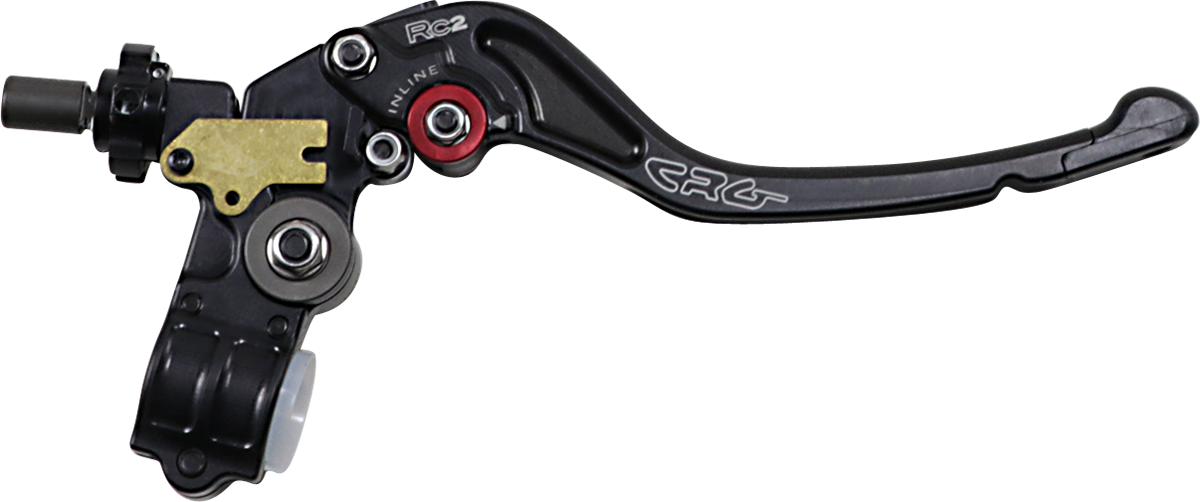 CRG SC2 clutch and perch standard lever in black for motorcycle, showing the sleek, durable metal design with mounting hardware.