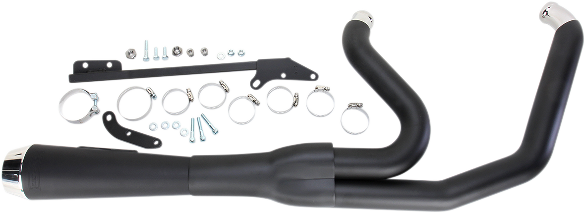 BASSANI XHAUST Road Rage Short Exhaust for '06-'17 FXD with Black Finish - Part 13122J