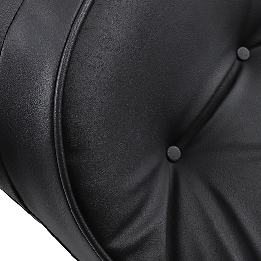 Large touring seat with pillow from Drag Specialties for Harley FL 97-07, showing the comfortable, contoured motorcycle seat.