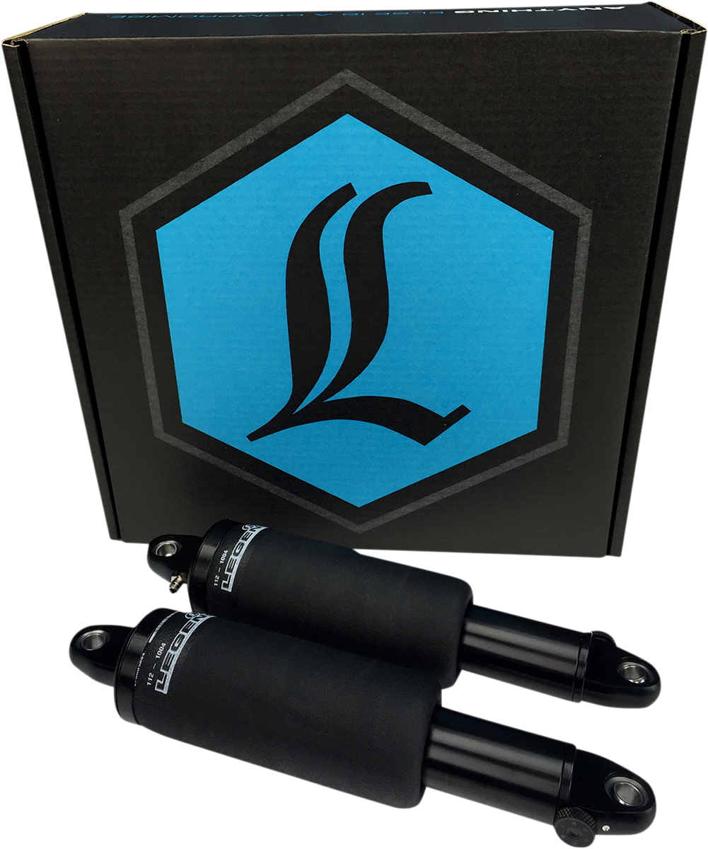 Legend Suspension Air-A V-Rod adjustable air suspension in black, designed for V-Rod motorcycle with model number 1311-0109.
