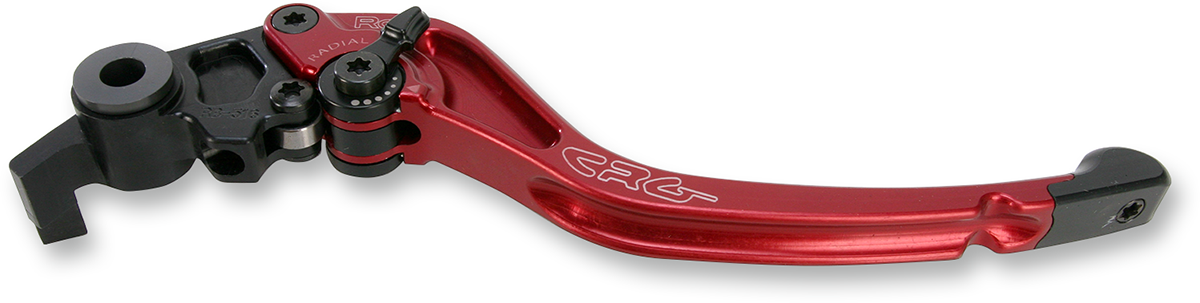Red CRG RC2 Standard Brake Lever for motorcycle, featuring ergonomic design and durable construction.