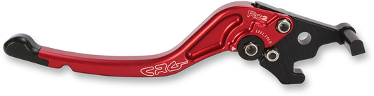 CRG RC2 standard brake lever in red, featuring a sleek design and ergonomic shape for motorcycle or racing bike use.