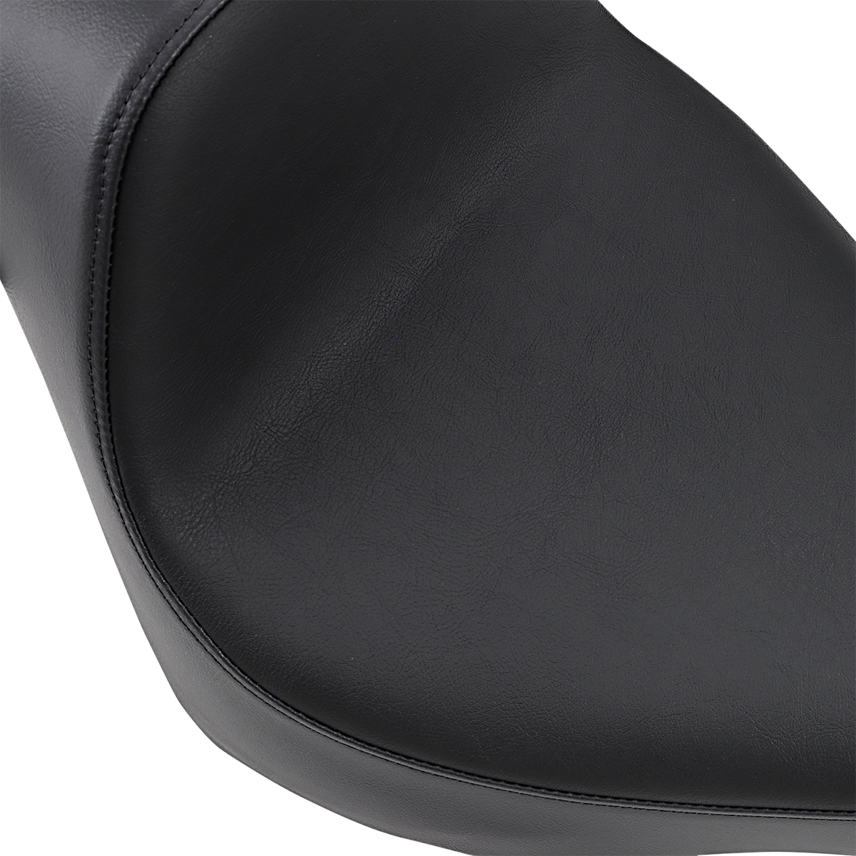 EZ-Solo seat by Drag Specialties Seats in smooth vinyl for Harley FL/FX 2018-2022, shown on motorcycle.