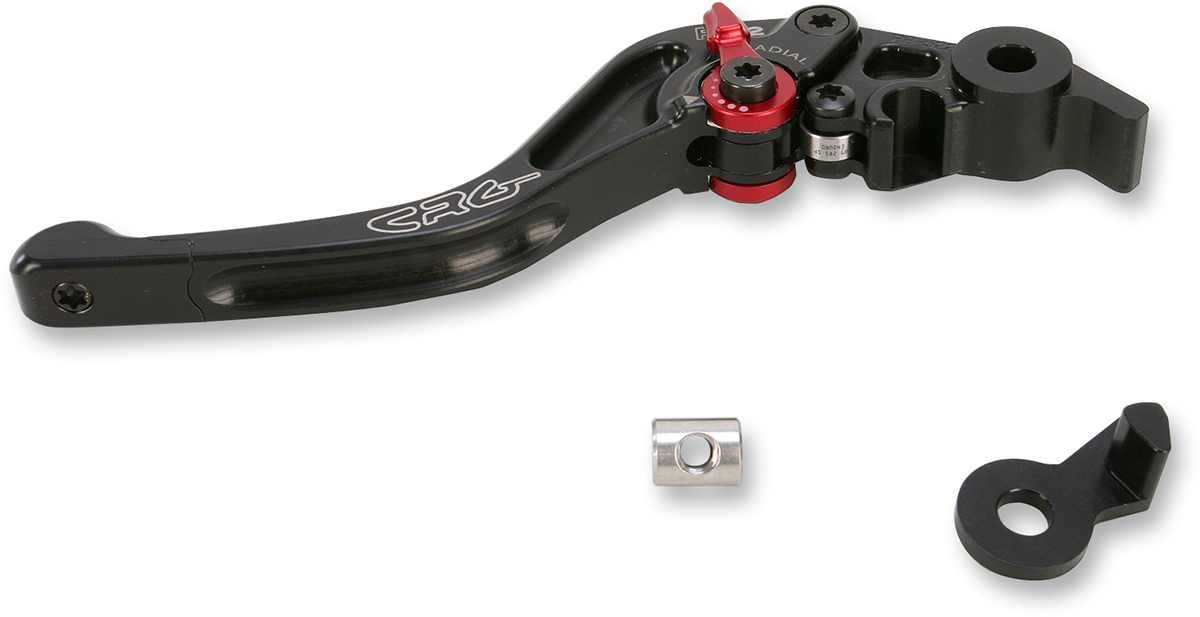 CRG RC2 Shorty Clutch Lever in black, motorcycle clutch lever designed for improved control and comfort.
