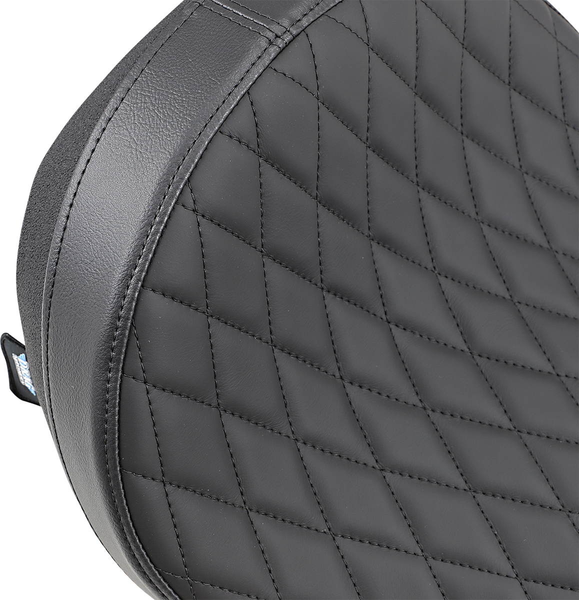 Black low solo seat with diamond stitch design from Drag Specialties Seats for Victory bikes 2003-2017.