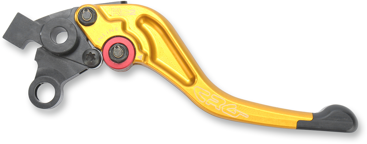 CRG RC2 Shorty clutch lever in gold with Part Number 2AN-612-H-G, showcasing its compact design and high-quality finish.