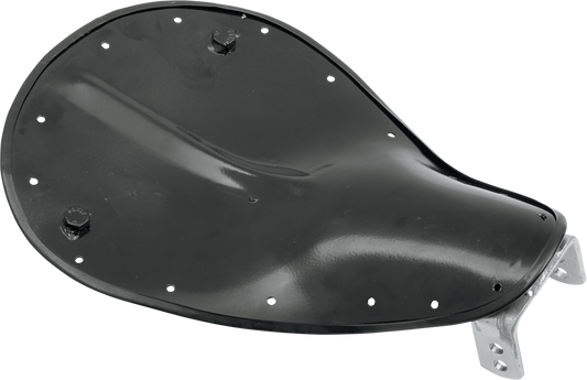DRAG SPECIALTIES SEATS Spring Solo Seat Pan for Harley Davidson motorcycles, showcasing the black seat pan with mounting hardware.
