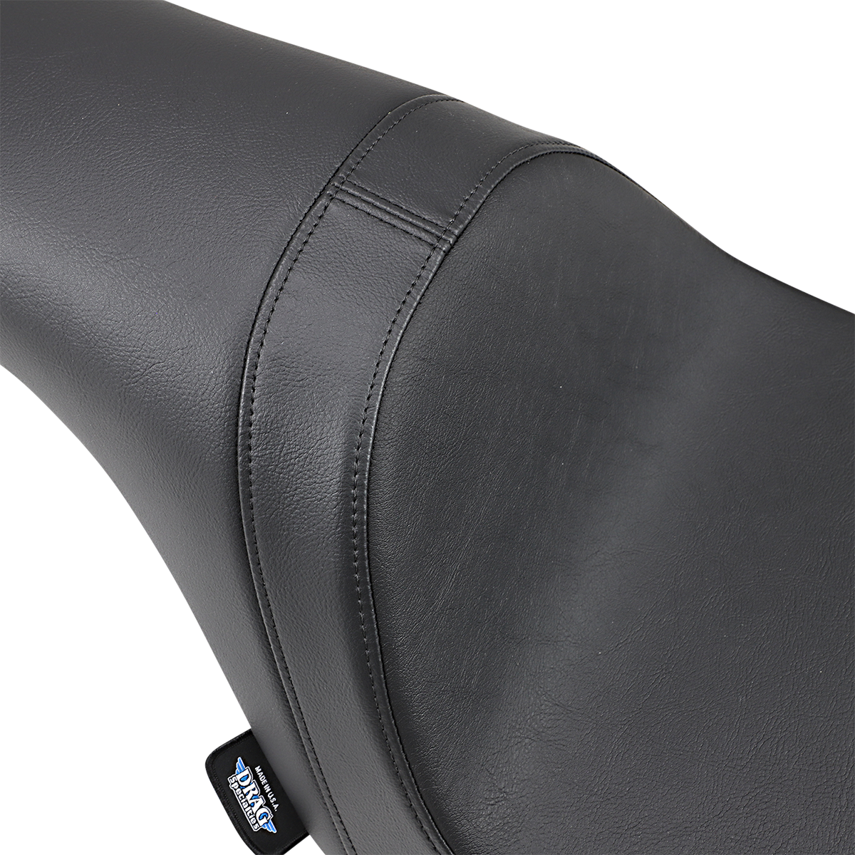 Drag Specialties Predator Seat for FXBR/S '18-'20 with smooth vinyl, motorcycle seat designed for comfort and style.