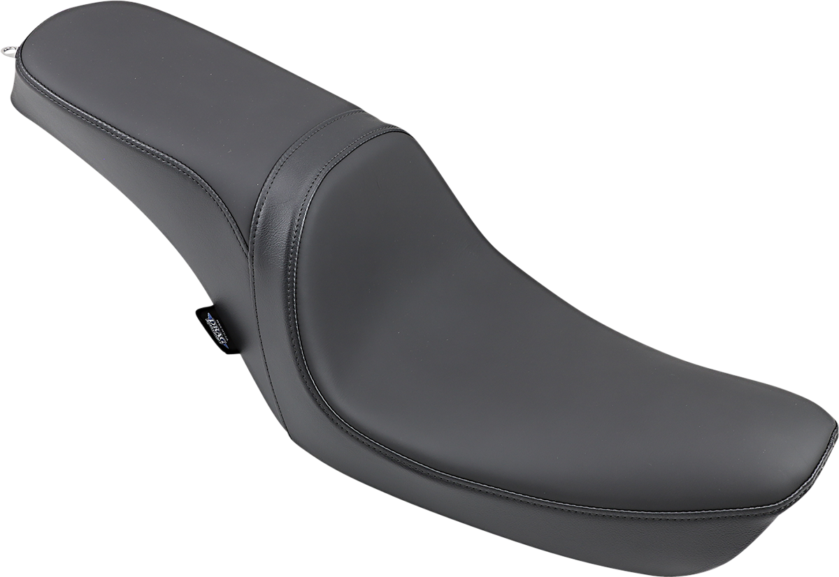 Drag Specialties Predator 2-up seat for FXD 1996-2003 with smooth finish, motorcycle seat designed for comfort and style.