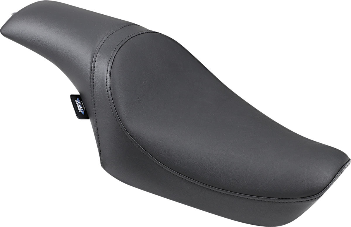 Drag Specialties Predator Seat for Harley XL 1982-2003, black motorcycle seat with textured surface and sleek design.