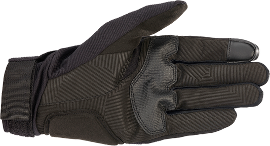 Alpinestars Reef Gloves in black and white, 2XL size, designed for motorcycling and sports activities, showing the gloves' textured surface.