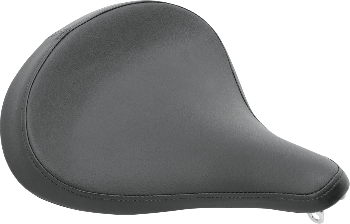 DRAG SPECIALTIES SEATS large black spring solo motorcycle seat with solar-reflective leather and part number 0806-0052.