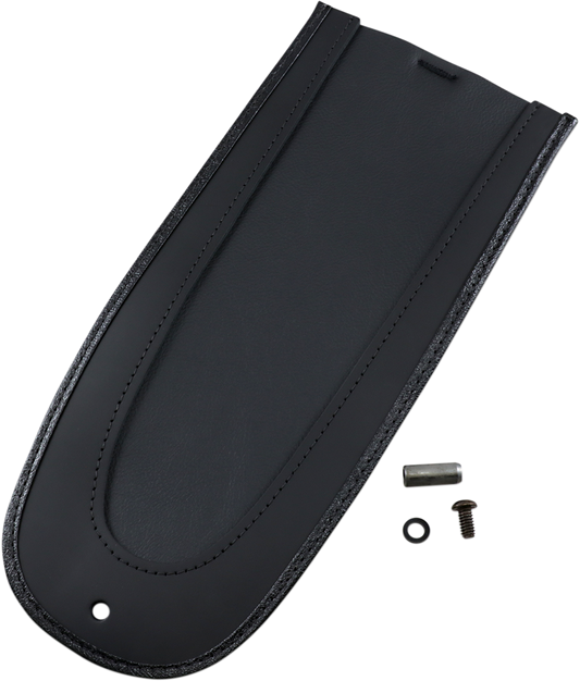 Drag Specialties Seats fender skin with leather centers and vinyl finish, designed for motorcycle seat customization.