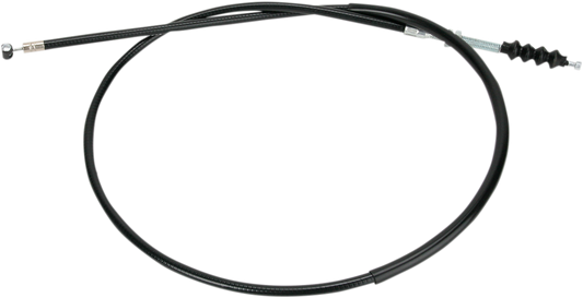Parts Unlimited black vinyl brake cable for Honda motorcycles, showing the flexible cable with protective vinyl coating.