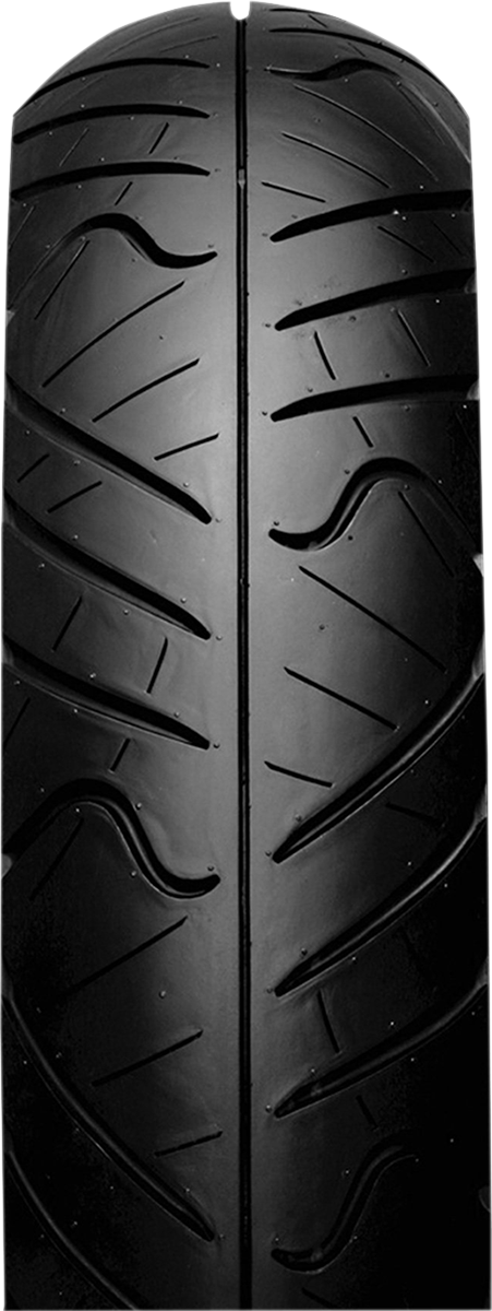 IRC RX-01 front motorcycle tire 110/70-17 with tread pattern designed for superior road performance.