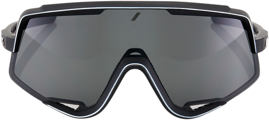 Bill's Exhausts Glendale sunglasses in black with smoke tinted lenses, featuring a sleek, modern design and full-rim frame.