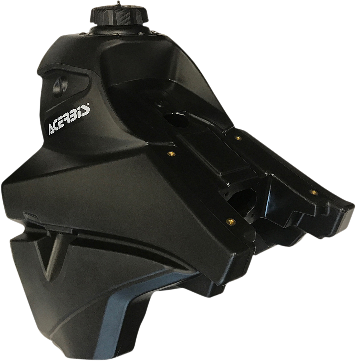 Black Acerbis gas tank for KTM, 3.0 gallon capacity, motorcycle body part with brand-specific design and robust construction.