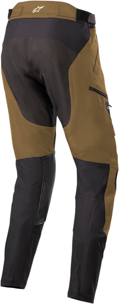 Alpinestars Venture XT in-the-boot motorcycle pants in tan and black, large size, featuring reinforced knee areas and durable fabric.